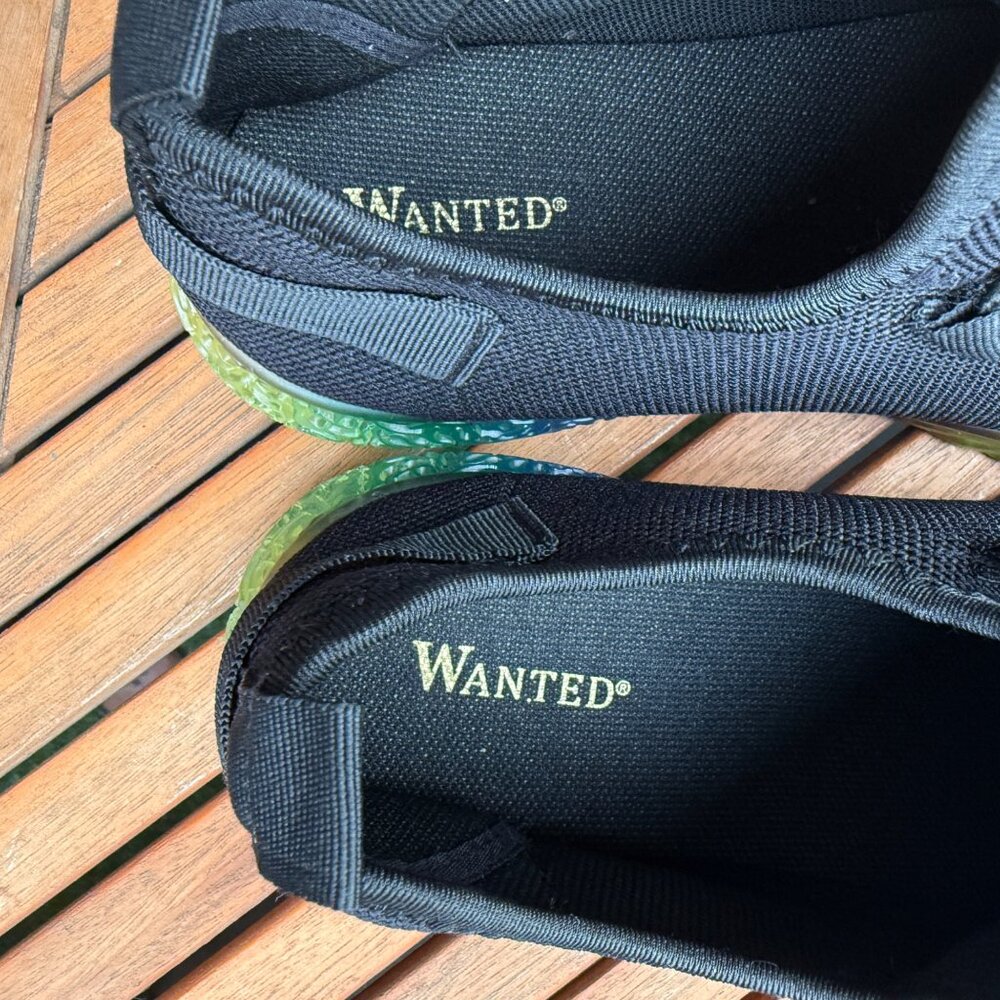 Wanted Womens Black Sneakers With Rainbow Soles - Picture 6 of 7